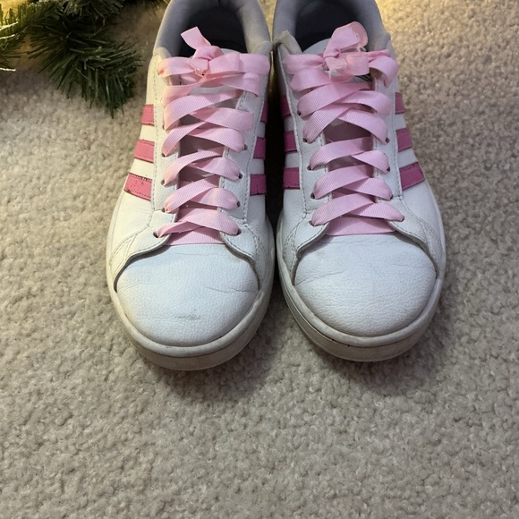 adidas White and Pink Athletic Shoes - Picture 4 of 8